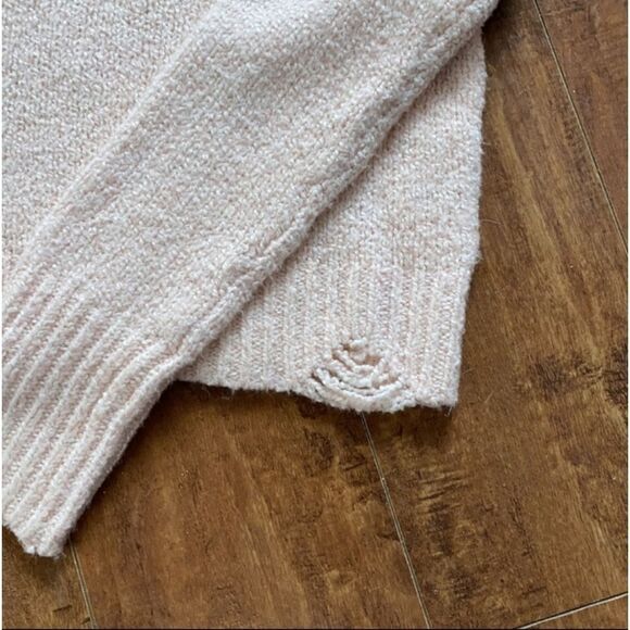 WILDFOX DREAMER RAINBOW STRIPE V NECK KNIT DISTRESSED SWEATER - Picture 8 of 12